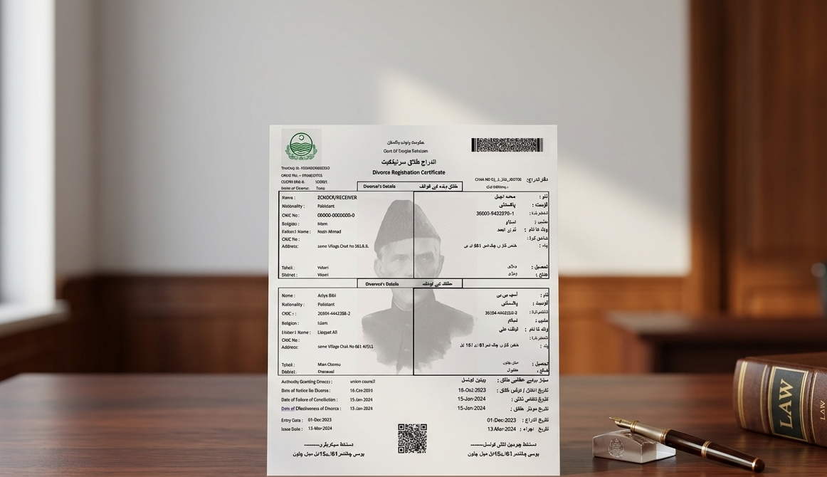NADRA Divorce Certificate